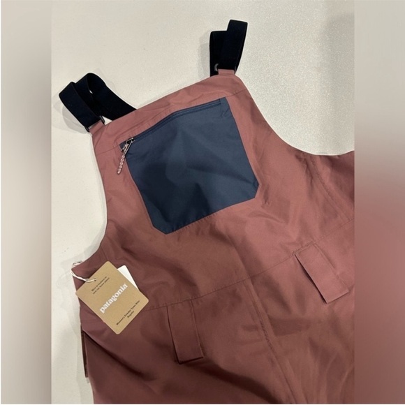 Patagonia Women's Medium Insulated Powder Town Ski Bibs Dark Pink NWT Snowboard - Picture 2 of 15